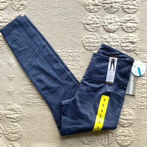New Sz. S Mondetta High Waisted Leggings poly/spandex, gray shades, side pockets
